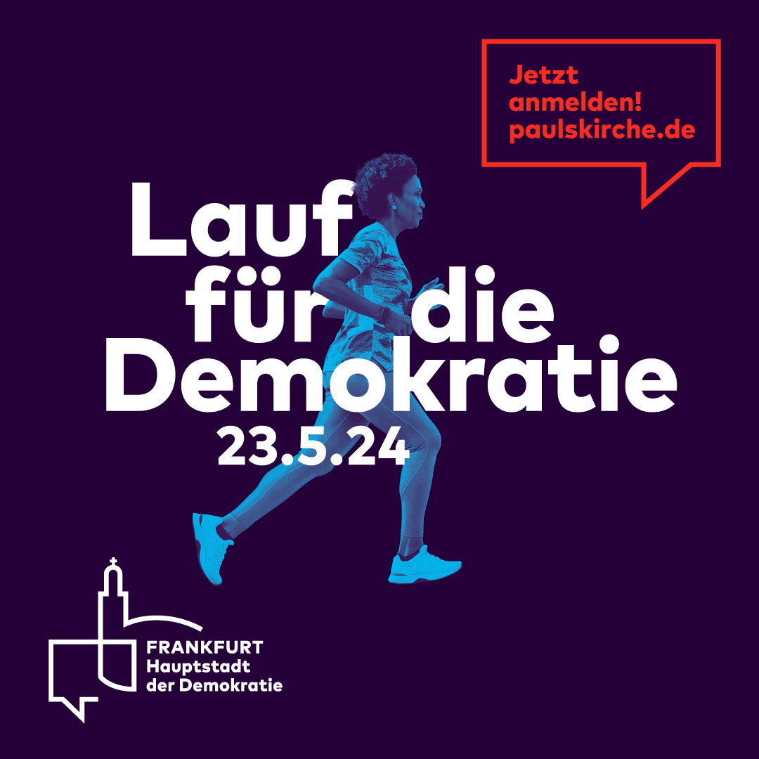 Der wichtigste Lauf des Jahres steht an! 🏃‍♀️ 🏃 🙌

Am 23. Mai 2024 feiern wir 75 Jahre Grundgesetz mit dem #LauffürdieDemokratie in Frankfurt!  ✨ 

Jetzt kostenlos anmelden unter ➡️ lauffuerdiedemokratie.de