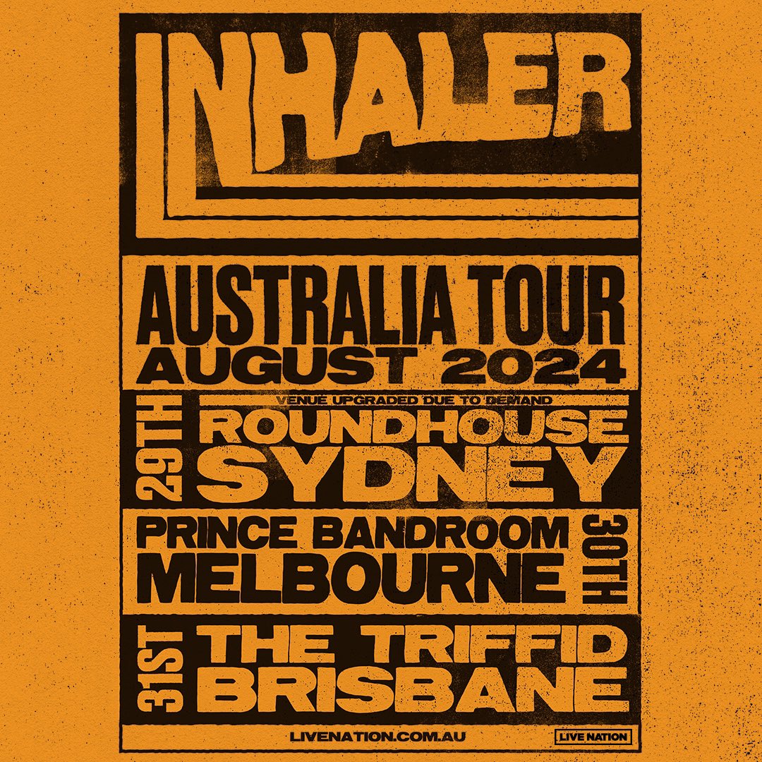 InhalerDublin's tweet image. Sydney venue upgraded to @RoundhouseUNSW due to demand! Tickets on sale now from lvntn.com/inhaler2024