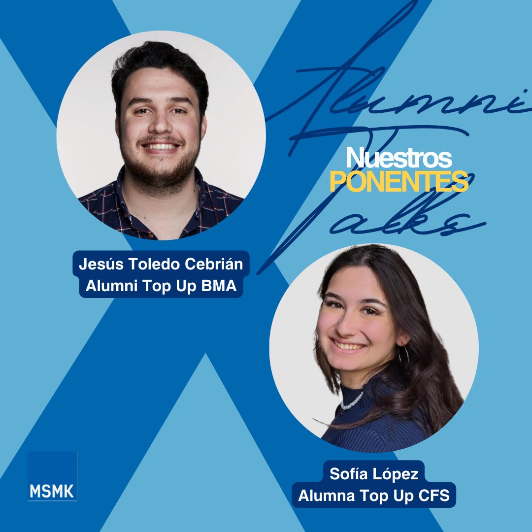 ¡Prepárate para dar el salto del aula al mundo real con nuestra charla "Alumni Talks" ! 📆 🌟 
Jesús Toledo y Sofia López compartirán sus experiencias y conocimientos valiosos que te ayudarán a navegar con éxito tu carrera profesional.
msmk.university/alumni-talks-d…