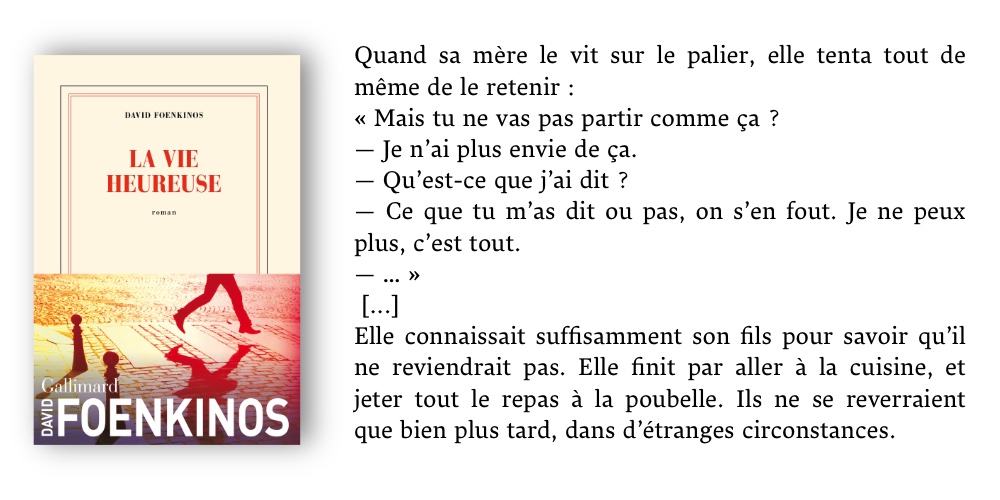 Un #VendrediLecture en cours... La vie heureuse de David Foenkinos, aux éditions @Gallimard Quand un passage te touche particulièrement... #Lire #Livre #Librairie