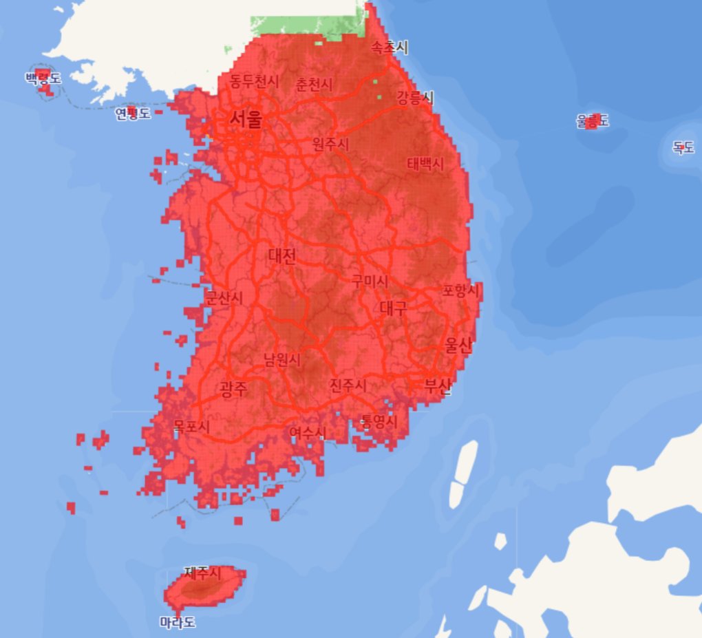 To exemplify, here's the 5G coverage of KT as of today. South Korea is 100,000 square kilometers and KT has 162,020 5G sites (incl. indoor) to provide that coverage. Compare that to your country and realise that the site density is nowhere near South Korea's.