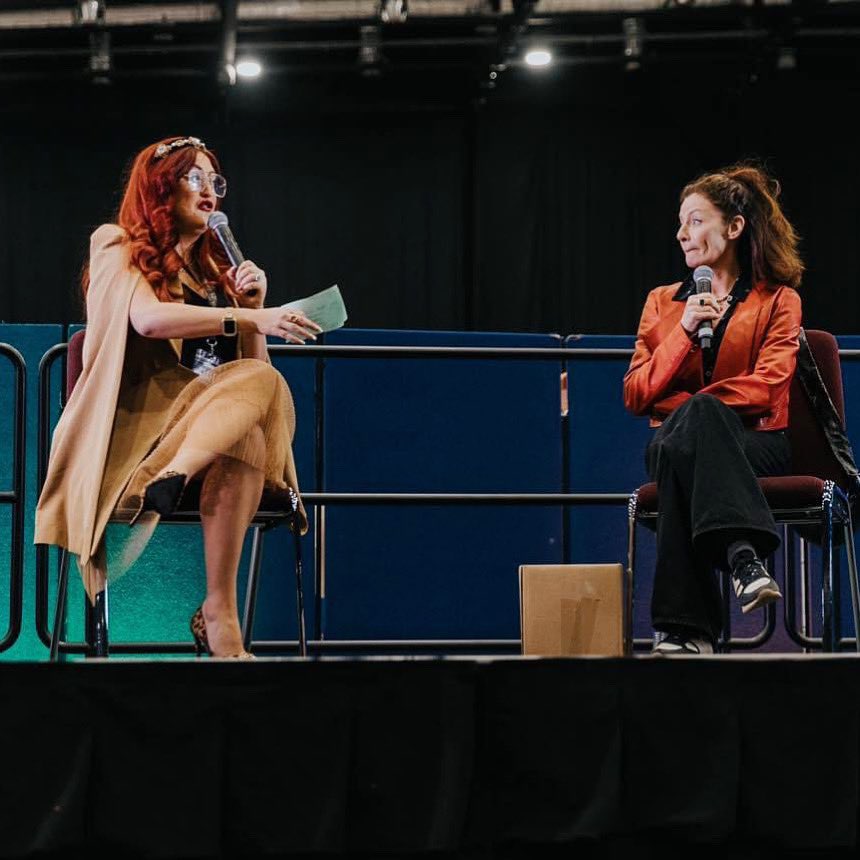 A great shot from @comconaberdeen interviewing the gorgeous #MichelleGomez! I can’t wait to make more #ComicCon memories with you all this year. Are you following @monopolyevents1? Do it now and join us for the next show in a town near YOU! 🫵🏻