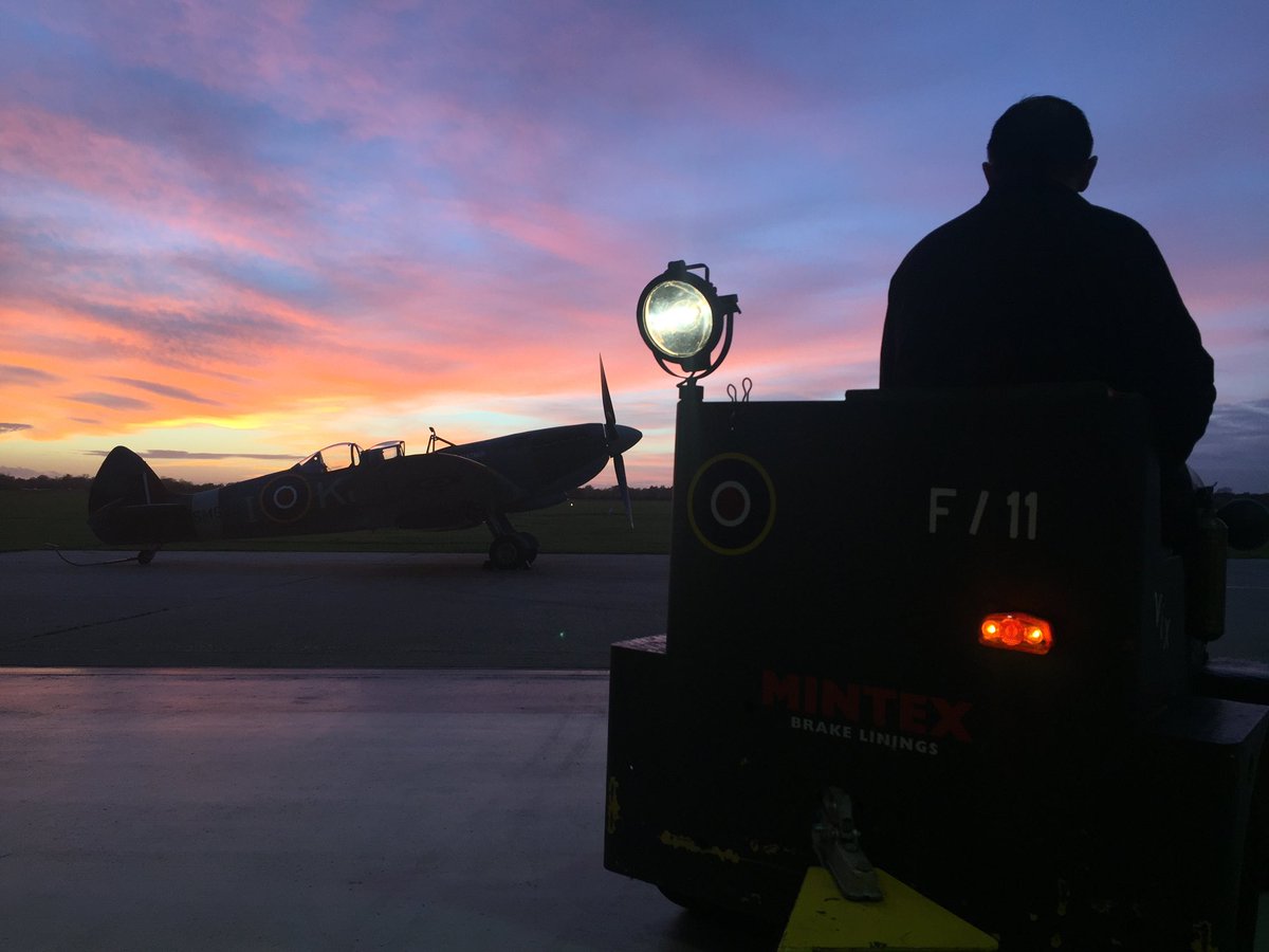 Spitfires. com at Goodwood after an evening transit.
Engineering team preparing to tuck the aircraft in for the night.#togetherwefly #aviationmarketplace #aviation #airspare #aviationlife #aviationlover #aviationworld #aviationphotos #generalaviation #aviationgoals #fly