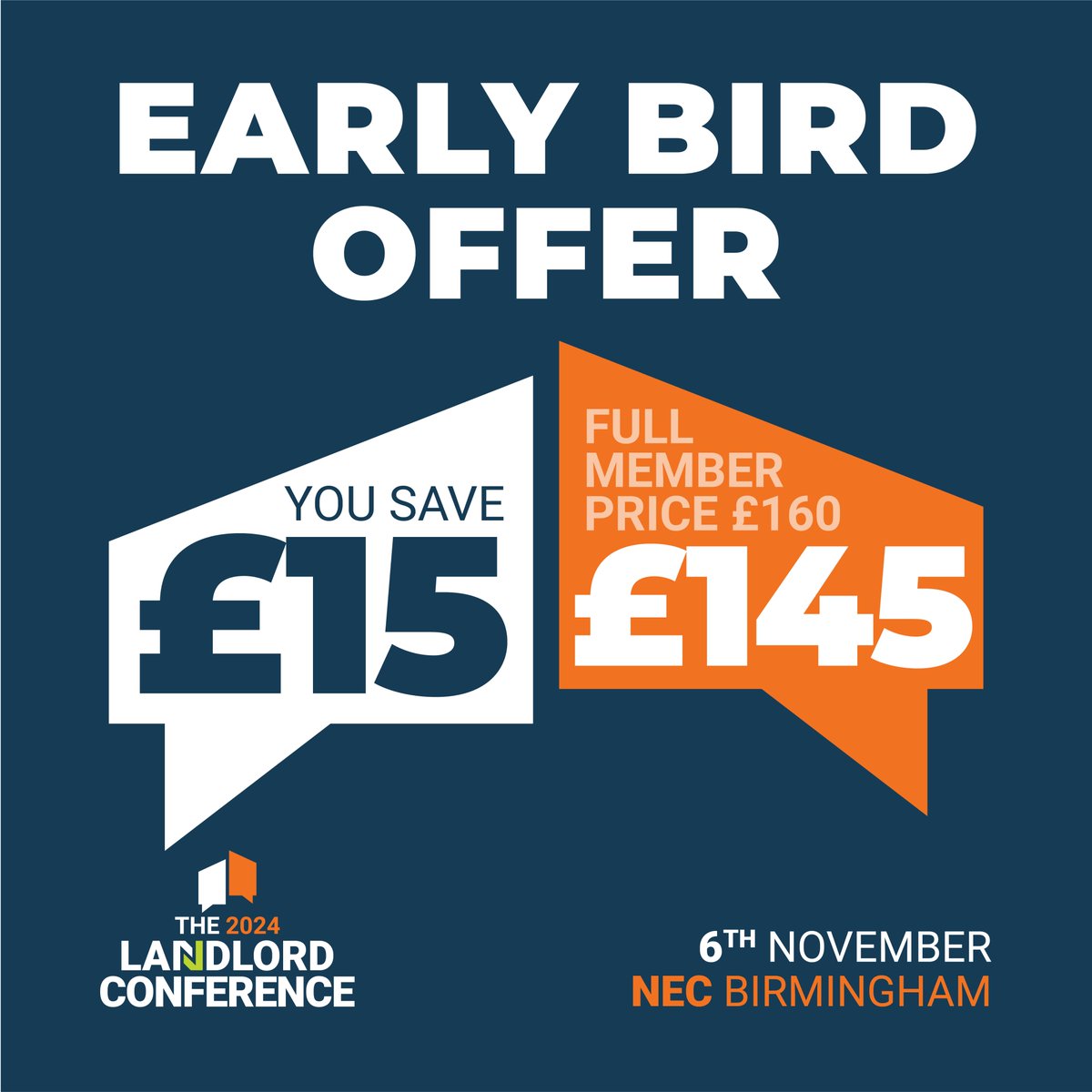 Have you heard!? After our sold-out conference in 2023, we’re excited to open up registration for our 2024 Landlord Conference! 📅 Wednesday 6 November 📍 @thenec, #Birmingham Early-bird tickets available for NRLA members NOW! 👇 nrla.org.uk/events/landlor… #property #landlords