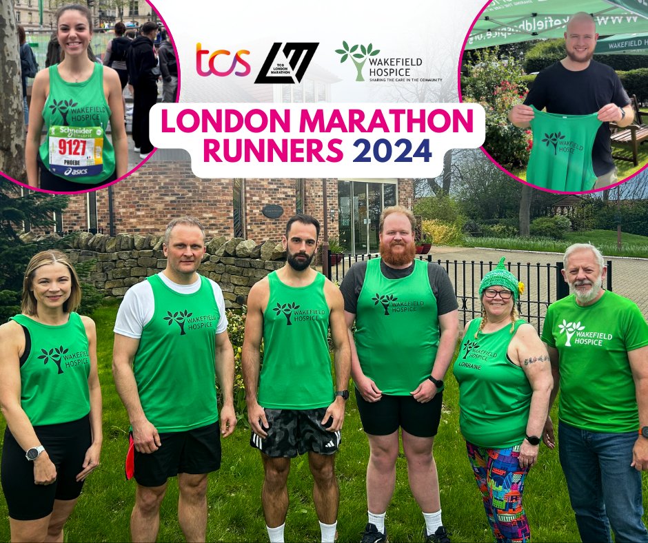 Meet our fantastic supporters who will be taking on the iconic #LondonMarathon today! 🙌 Thank you all for your time, commitment and dedication to training and fundraising for Wakefield Hospice. Have an amazing day, and from everyone here at Wakefield’s Hospice, good luck 💚