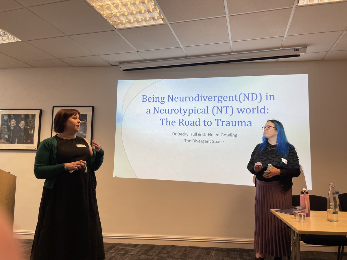 Dr Becky Hull & Dr Helen Gowling kicking off conference today: understanding and working with Trauma and Neurodiversity ⁦@BPSOfficial⁩