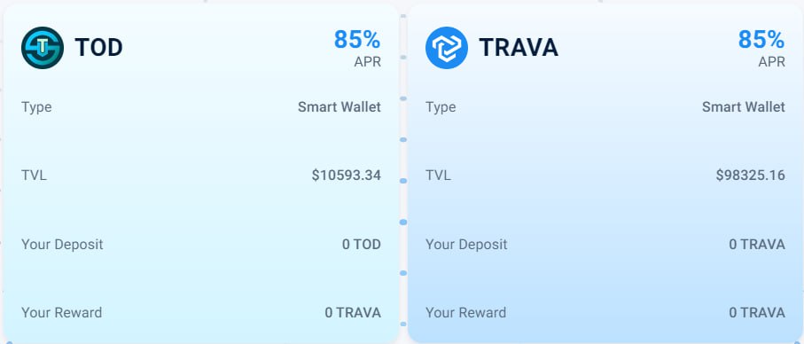 ⚔️ [REMINDER] TRAVA/TOD #LISTING #LIQUIDITY CALL ⚔️ 📍 Don't miss out on our #partnership #campaign- the #TRAVA/#TOD #Listing Call, where both new and existing users are joining in! 👉 Stay updated on the event & stake $TRAVA or $TOD in this vault: app.trava.finance/station/partne…