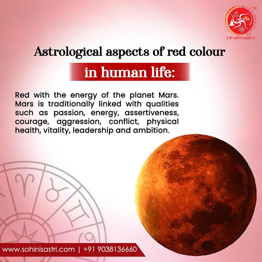 Astrological Aspects of Red Colour in Human Life: 

#colorful  #red  #colortherapy  #mars #energy #humanlife #astrologyposts #astrologyconsultant #philanthropist #lifecoach #spirituality  #bestastrologerinKolkata  #bestastrologerinIndia