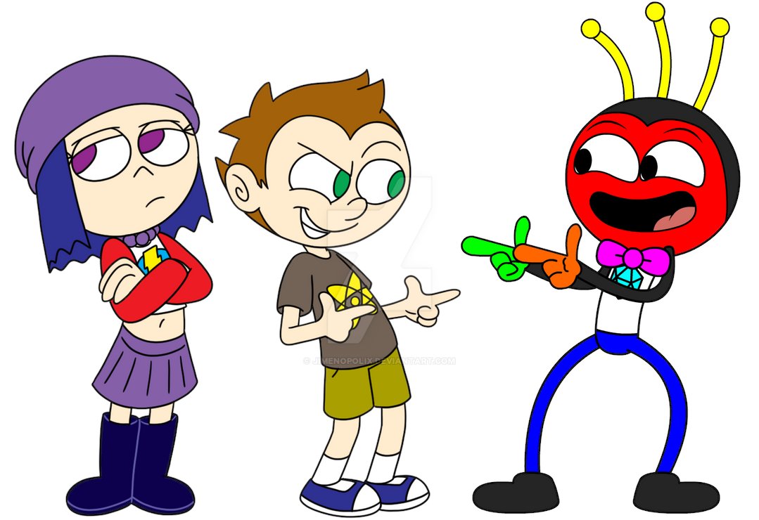 Another double collab, this time with @yo_boi_Wildcat 1st) KnV meet an alien that looks human but are shocked that she can remove her head. 2nd) Kevin and this little alien get along fine; Violet is unamused by their boy-ish attitudes.