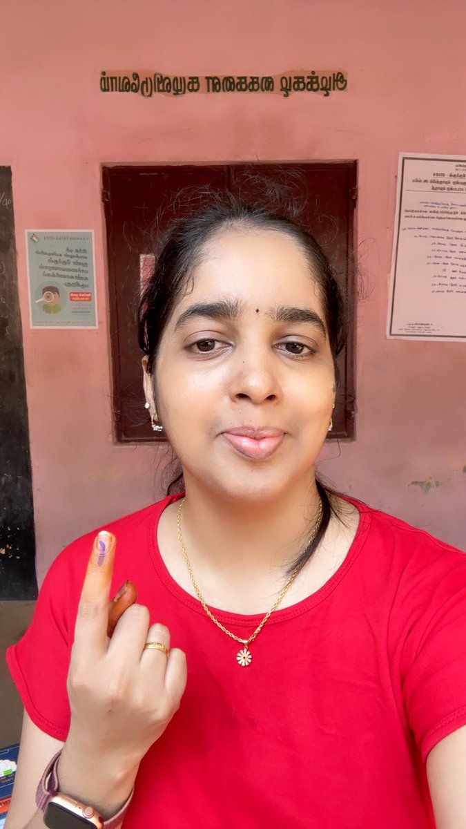 Voted in Red and Black 🌅 #VoteforINDIAalliance