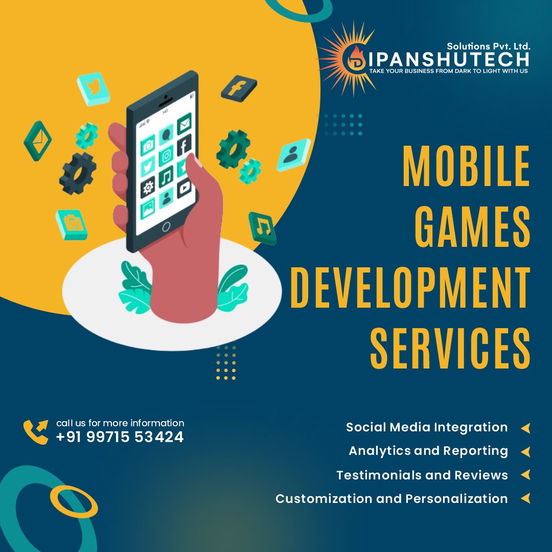 'Unlock your game's full potential with DipanshuTech's top-tier mobile game development services. Elevate your gaming experience today! 🎮✨ #GameDev #MobileGames #DipanshuTech #appdevelopment #androidappdevelopment #iosappdevelopment #websitedesign #websitedevelopment #seo #ppc