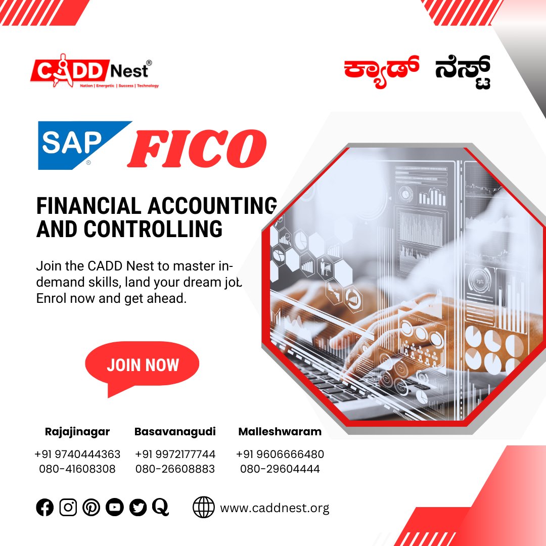 🚀 Ready to take your finance career to new heights? Join us at CADD Nest and become proficient in SAP FICO! 💼

Contact us -
CADD Nest Rajajinagar: 9740444363
CADD Nest Basavanagudi: 9972177744
CADD Nest Malleshwaram: 9606666480

#sapfico #sapficocourse #sapficotraining