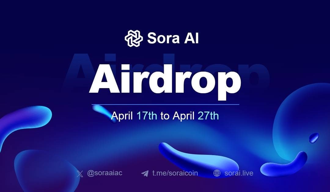 AirdropKart's tweet photo. 🚨 Airdrop: Sora AI (USDT)
🔥 Reward: 2 USDT
🏆 Winners: 250 Random &amp; Top 10
📅 End Date: 27th April 2024
🚀 Distribution: 1 week after the winners announced 

ℹ️ Airdrop Link: https://t.co/N6LHq5K7GN https://t.co/uRKmzMZw55