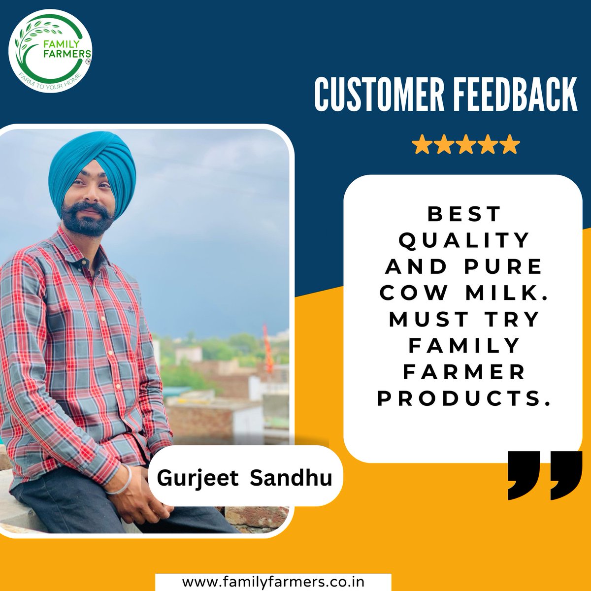 Family farmers #clientappreciation Your reviews are the building blocks of our success story. Together, we're creating something amazing!

#familyfarmers #freshmilk #clients #happyclients #customers #clientreview #a2cowmilk #sahiwalcowmilk #sahiwalmilk