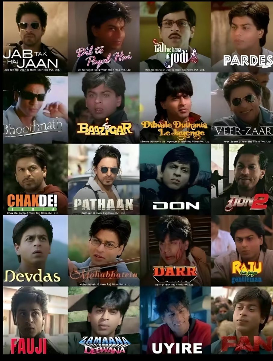 From the movies listed below which one was your most favourite?? 

#ShahRukhKhan