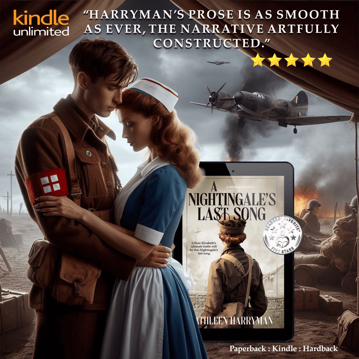 #NewRelease #BookReview 'The author captures the emotional turmoil of forbidden love and the resilience of the human spirit amidst the chaos of war.' #Kindle #KU #Paperback #Hardback mybook.to/Nightingales #HistoricalFiction #Romance #HistoricalRomance #Histfic #WWII #IARTG