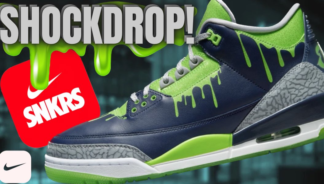 OFFICIALBGKICKS's tweet photo. SHOCKDROP TOMORROW ON NIKE APP FOR JUGO 3’S! I WILL BE STREAMING ON YOUTUBE COVERING IT! https://t.co/xAMFItsAYr #sneakerheads #restock #shockdrop #livecop https://t.co/f94wU2neY6