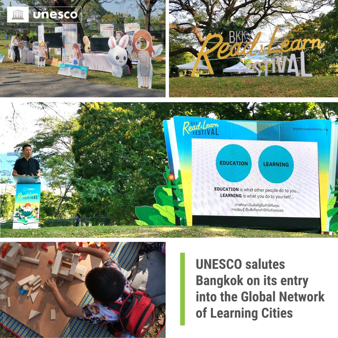 🤝 @unescobangkok is ready to work with @bangkokbma in its ongoing efforts to promote ‘Learning for Life, Opportunities for All’ as the city has become a UNESCO #LearningCity.

ℹ️ More: unesco.org/en/articles/un… @UIL