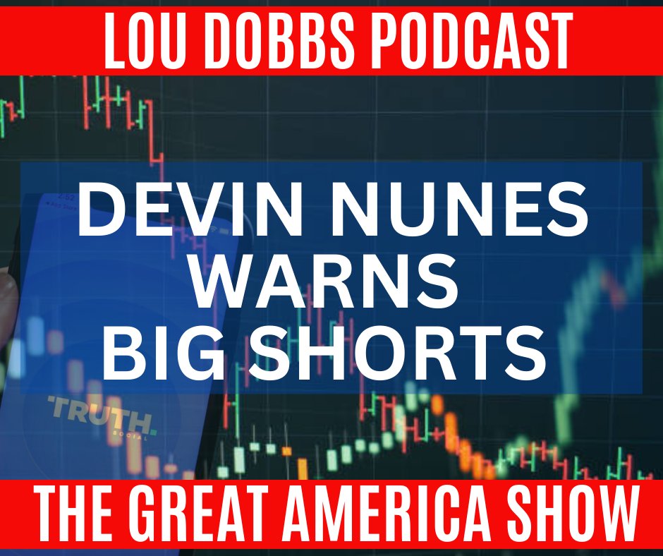 Devin Nunes warns big banks & big traders trying to tank Truth Social stock. He says Trump has made a mockery of the corrupt NY judicial system. And what about Nunes for Vice President? He weighs in on that idea. Join us today for #TheGreatAmericaShow at bit.ly/3RdQhUc!