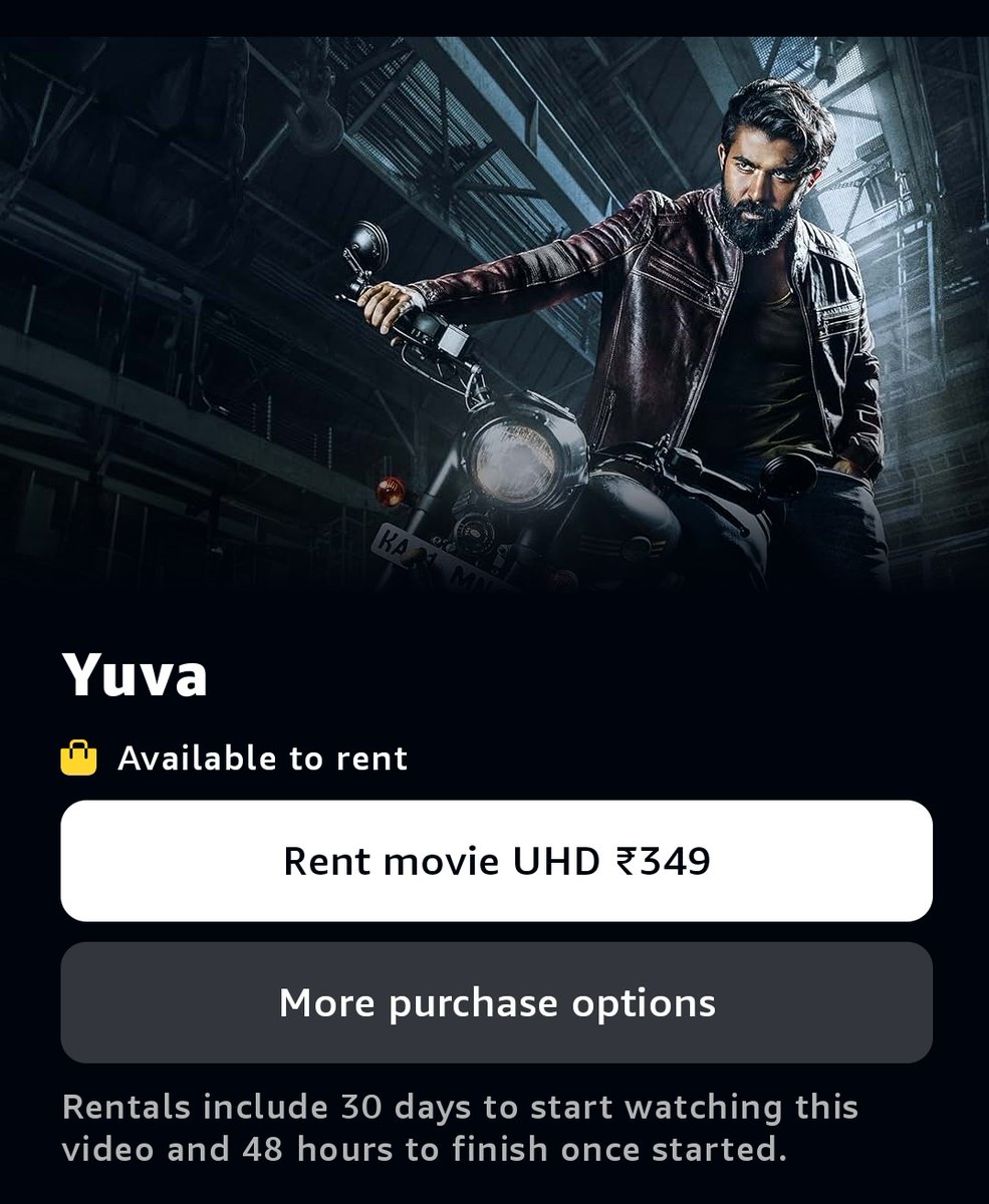Here 😀 Now available to rent ! Soon on subscription basis. 🔜 #Yuva - AMAZON PRIME
