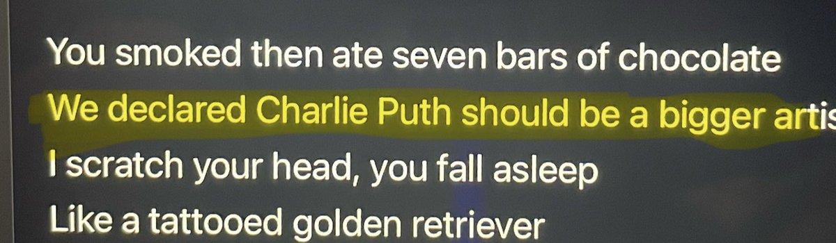 AwesomeAMT's tweet photo. @charlieputh you’re on the nice list #TaylorSwift https://t.co/BhI6lrg28a