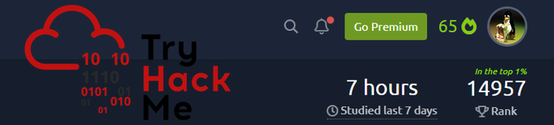 EgLinuxer's tweet photo. Gladly, I would like to announce that I reached the top 1% rank at #tryhackme. Thank you, @tryhackme . It's really fun learning with your portal. https://t.co/Zhj7cAZQjg