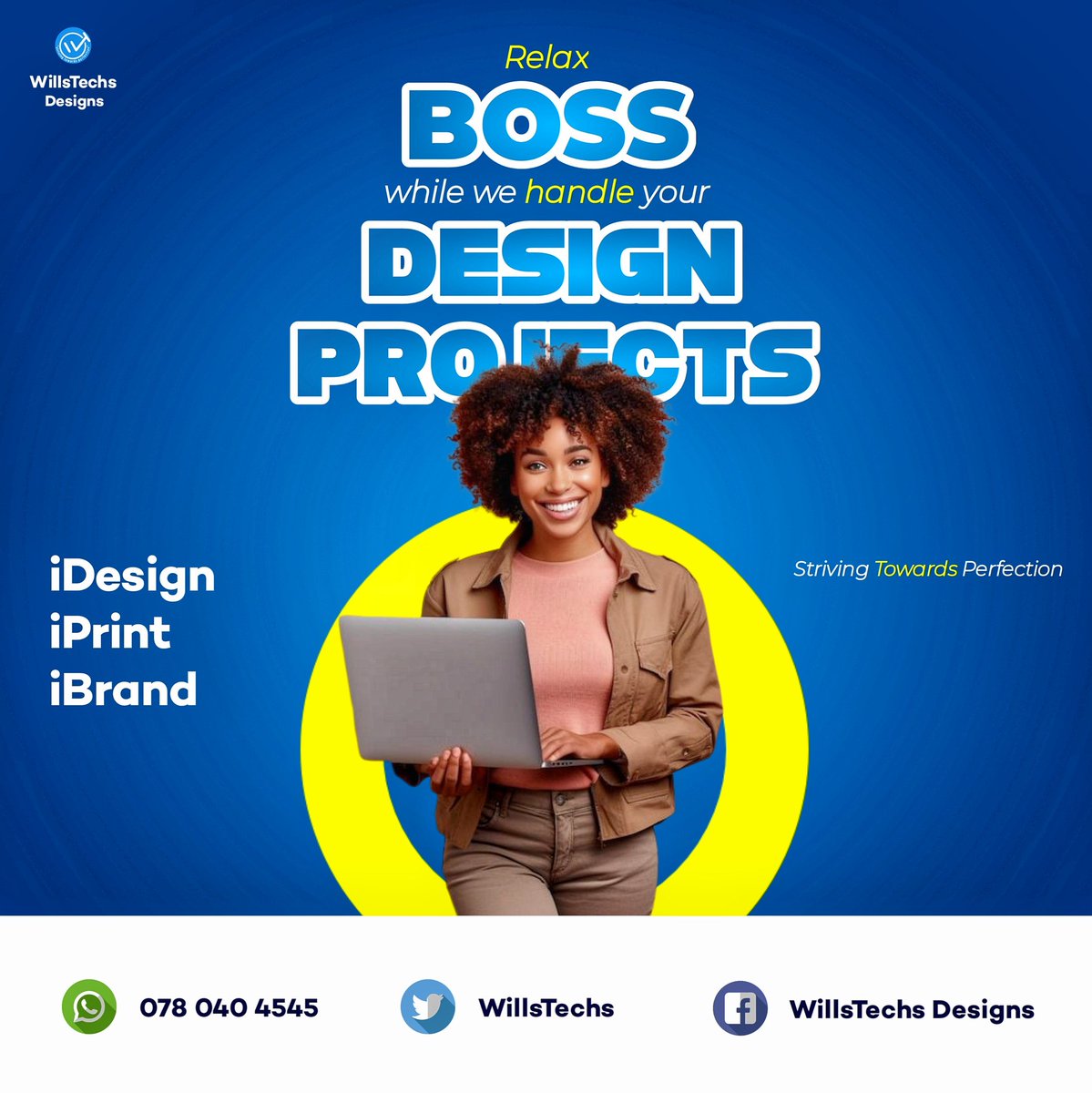 Boss just relax while we take care of business 😁
iDESIGN | iPRINT | iBRAND 
#StrivingTowardsPerfection