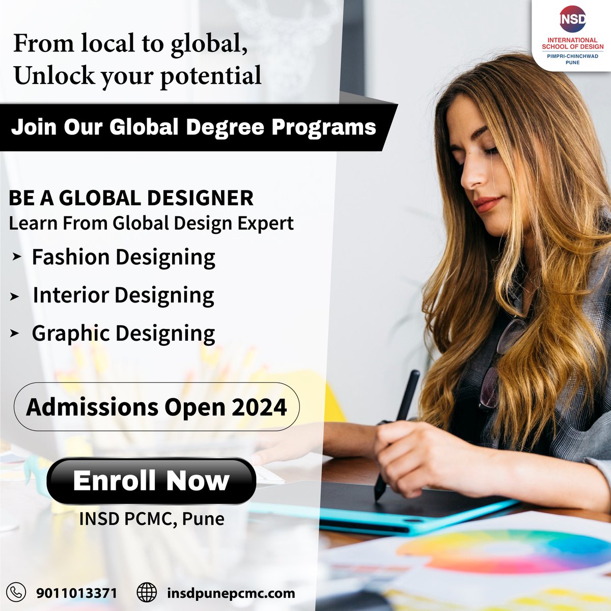 Dream big, study global! Our Global Degree programs empower you to pursue your academic ambitions on an international scale. 

#GlobalDegree #fashiondesign #fashiondesignschool #fashiondesigning #interiordesign #interiordecor #graphicdesign #INSD #insdpcmc #insdpcmcpune