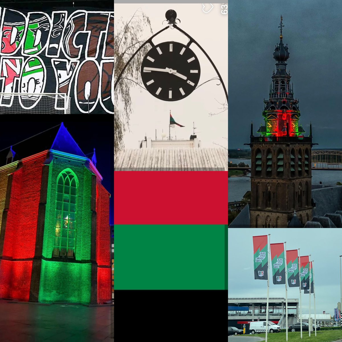 Nijmegen kleurt #Rood #Groen #Zwart #Bekerfinale #NEC