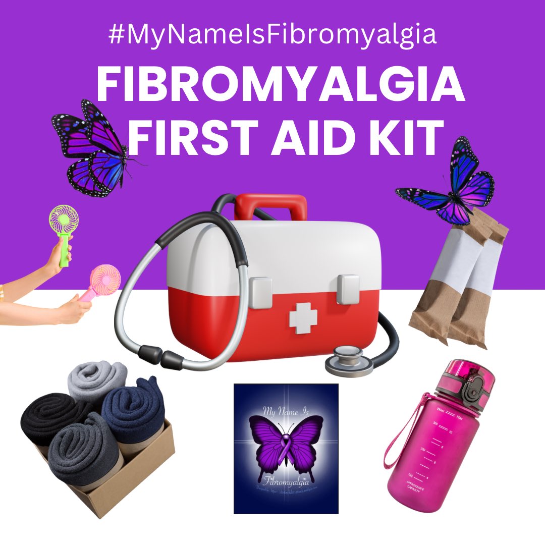 Fibromyalgia first aid kit There are certain items people with fibromyalgia and chronic paid often need. They are often needed to be on hand. We often travel with or have a first aid kit in our homes. What might be included in a first aid kit specifically for fibromyalgia.