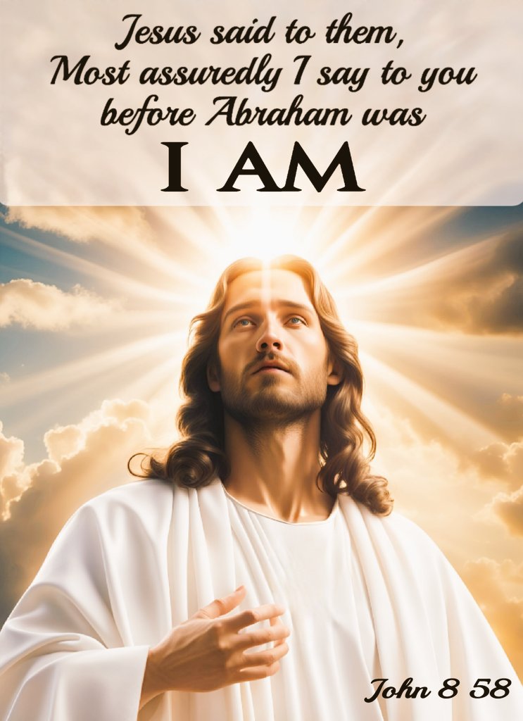 Jesus said to them, “Most assuredly, I say to you, before Abraham was, I AM.” John 8: 58