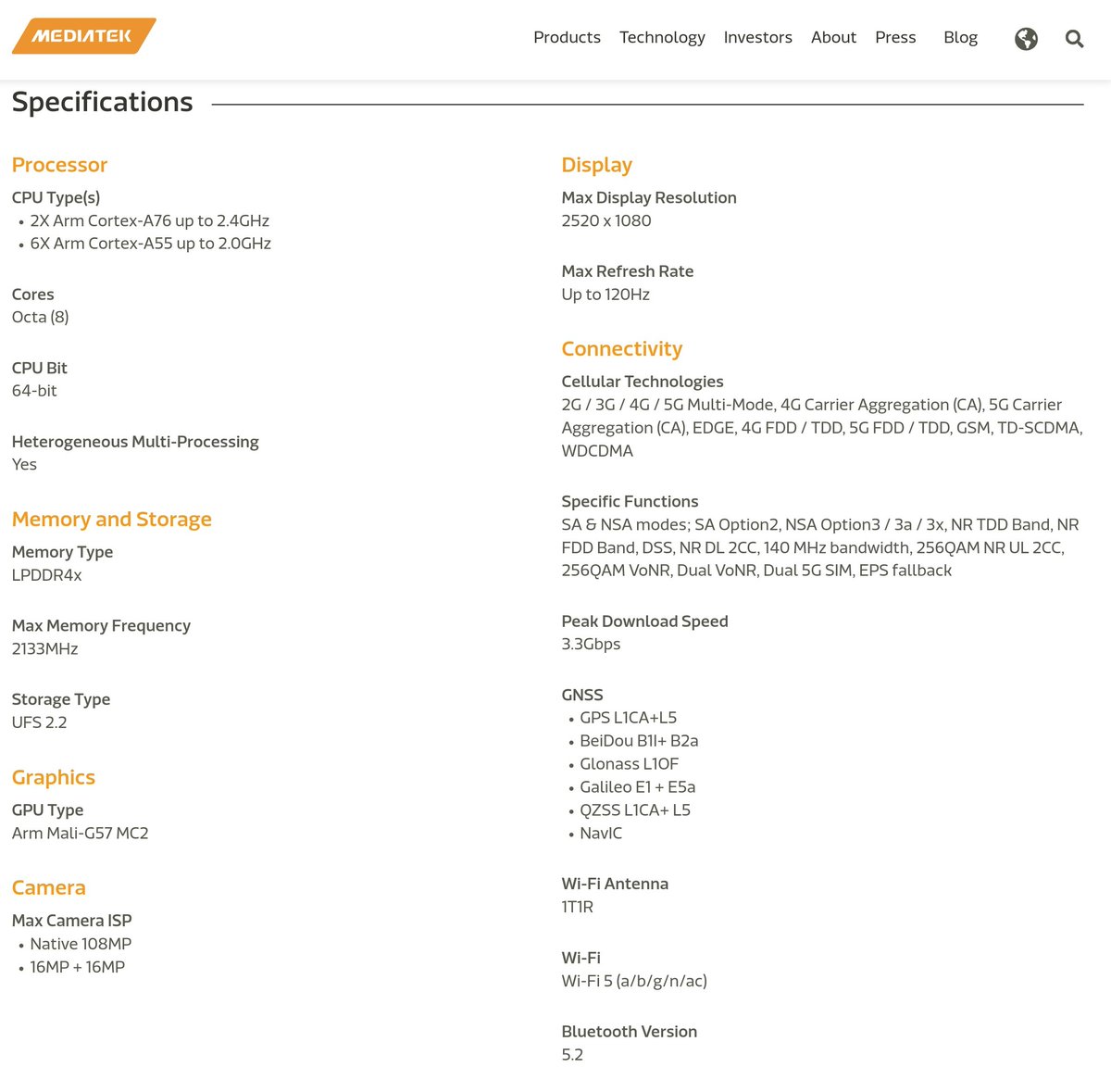 MediaTek Dimensity 6300 chipset announced:-
- TSMC 6nm process 
- CPU
2 × 2.4GHz Arm Cortex A76
6 × 2.0GHz Arm Cortex A55
- GPU 🎮 Arm Mali G57 MC2
- LPDDR4x RAM 
- UFS 2.2 RAM
- WiFi 5
- Bluetooth version 5.2
- GPS, NavIC
- 120Hz refresh rate support 
- FHD+ display support 
-…