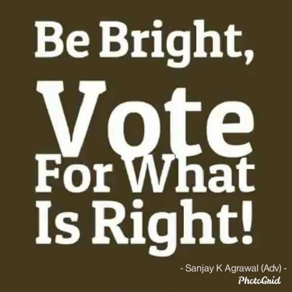 be *Bright* ,
*VOTE* for 
what is *Right* !
#VoterAwareness  
#ElectionCampaign