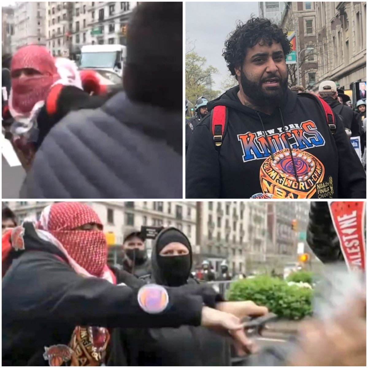 This is my attacker - Essa Ejelat, 31, from New York. During the demonstration he was bare-faced and just before he attacked me he made sure to cover his face immediately after he ran away... a coward and a disgrace! He thought we wouldn't reach him... He is trying to disguise…