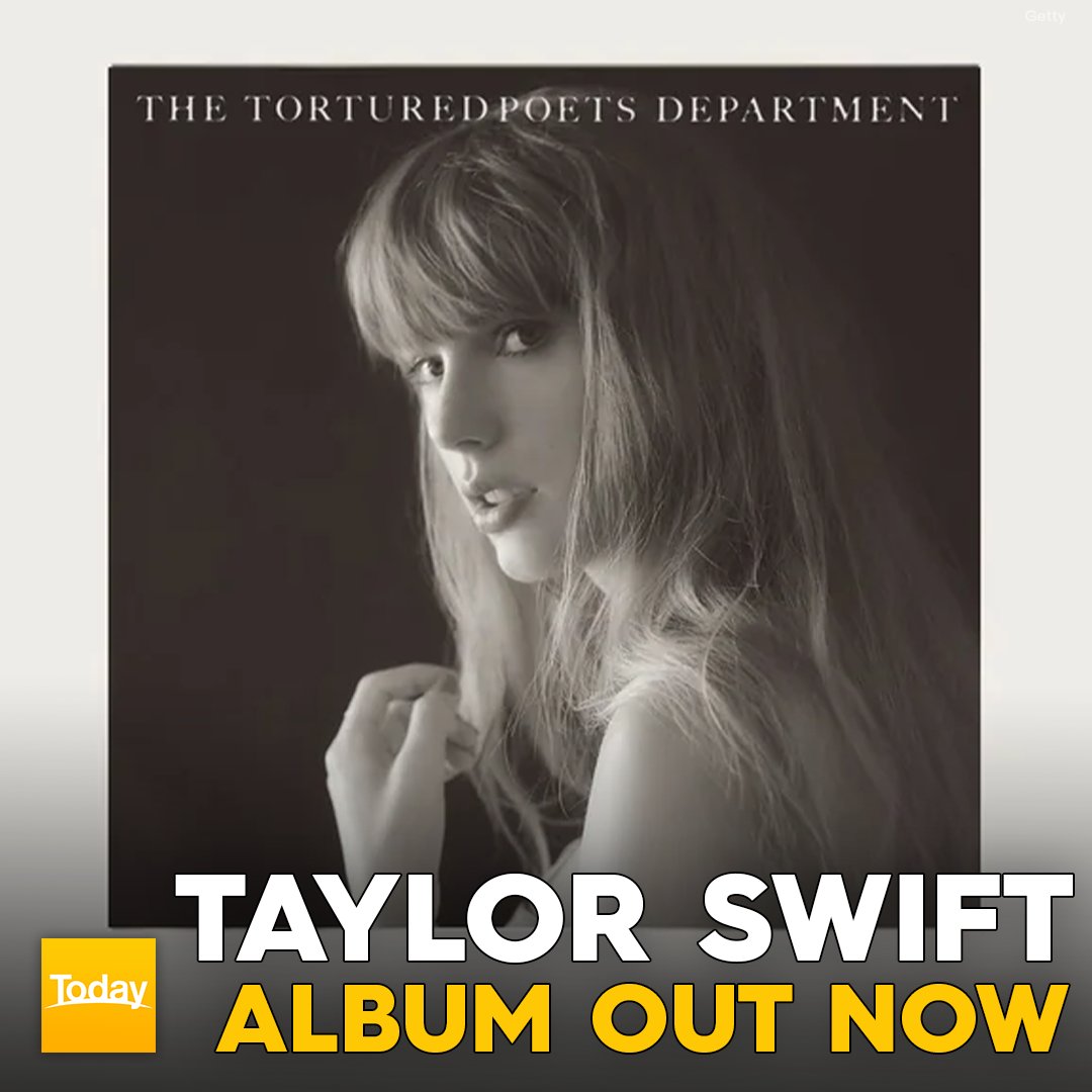 Taylor Swift's eleventh album, The Tortured Poets Department, is FINALLY out! 🖋️📖

Tell us what your favourite track is below! ⬇️ #9Today