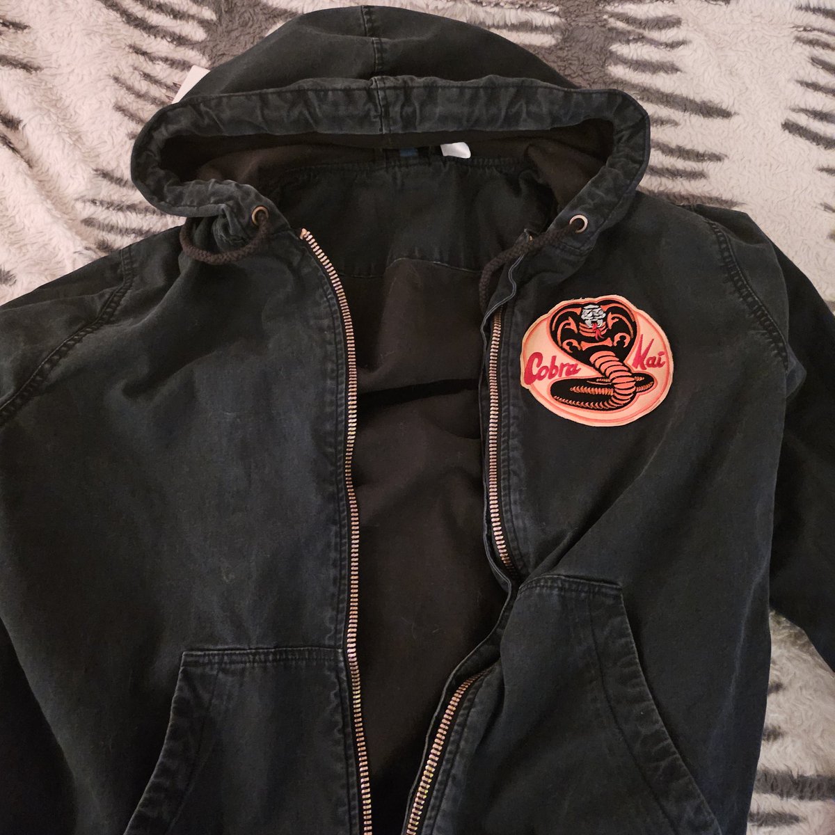 mining_king1984's tweet photo. @jonhurwitz I sewed up and stitched my Johnny Lawrence Cobra Kai Jacket patch to my blue supply Jacket 🫡 https://t.co/1pVspZqLsc