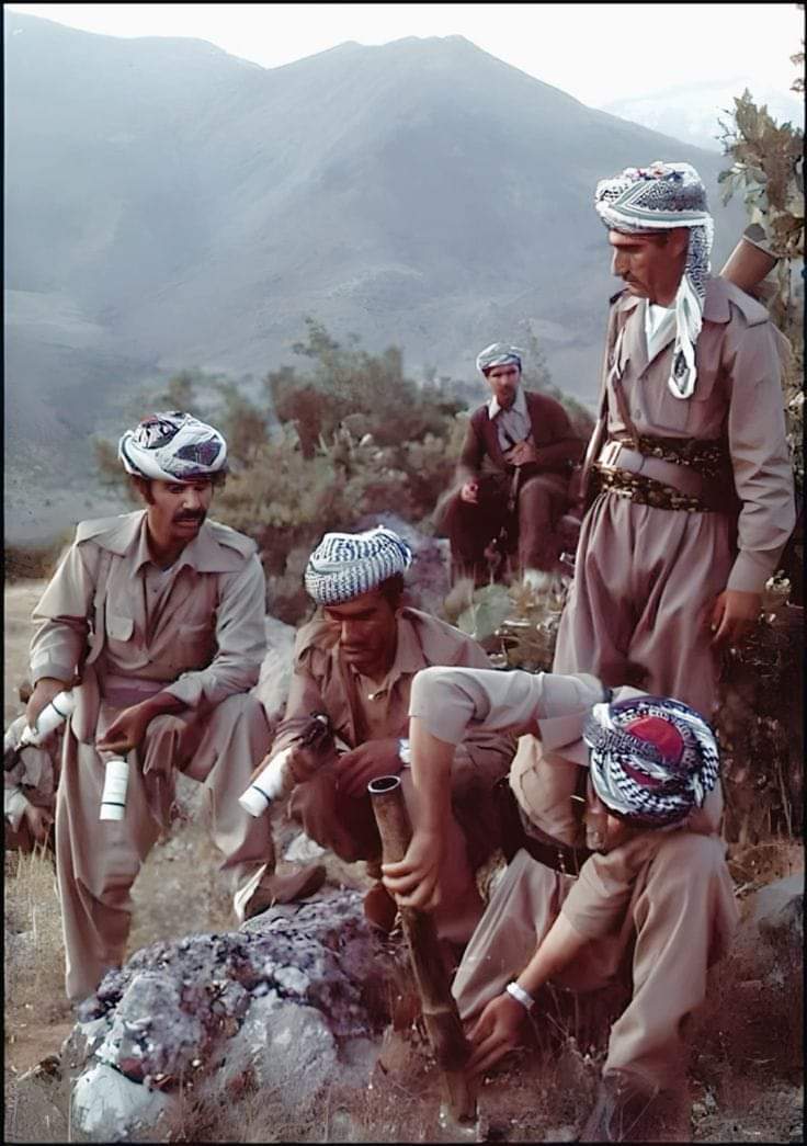 A picture of the history of the long Kurdish struggle of the Peshmerga forces in southern Kurdistan, 1974 AD