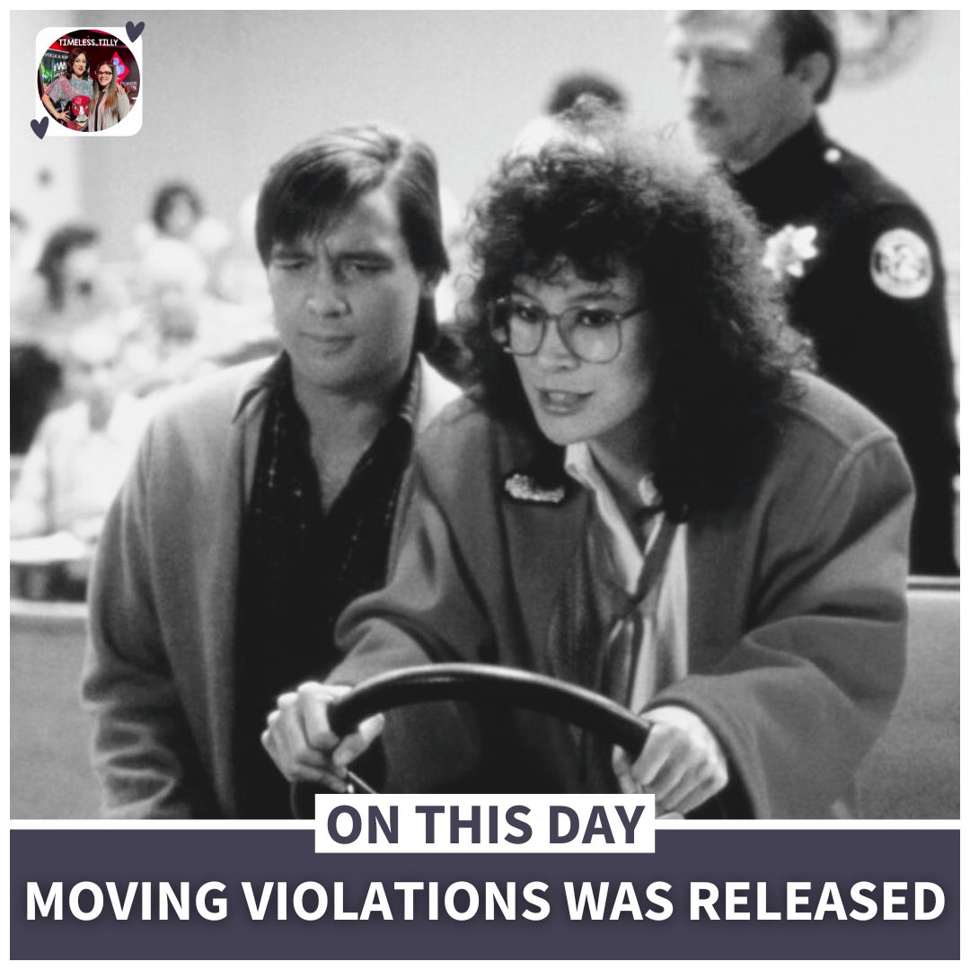 timeless_tilly's tweet photo. 39 years ago today, 𝙈𝙊𝙑𝙄𝙉𝙂 𝙑𝙄𝙊𝙇𝘼𝙏𝙄𝙊𝙉𝙎 opened in theaters across the United States. It was Jennifer Tilly’s second feature-length film role. 

#jennifertilly #movingviolations https://t.co/9xL3cNxp6I