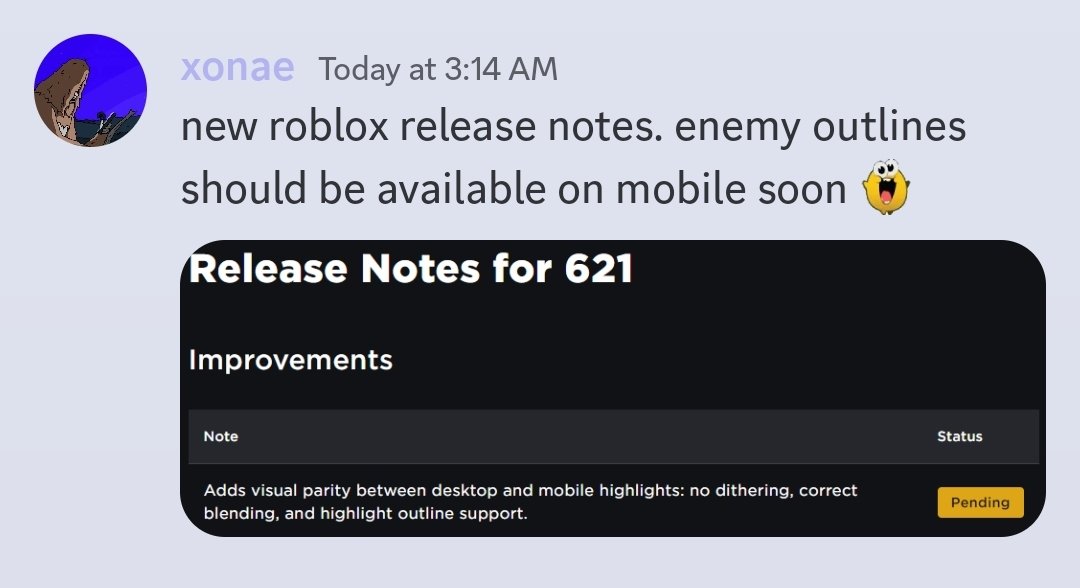 Enemy outlines will be available on mobile soon.

#RobloxArsenal