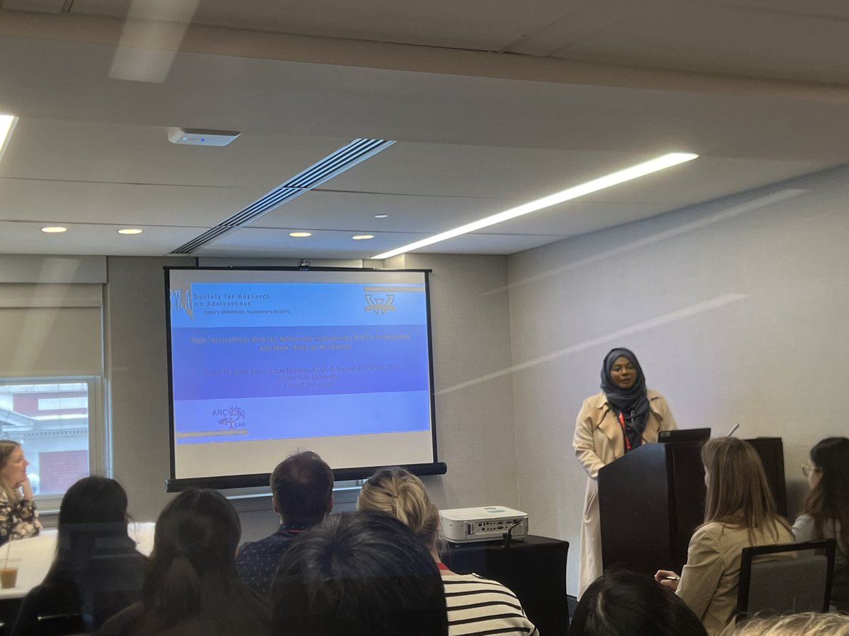 Completed my first ever symposium presentation! My voice was doing the cha-cha, but the grins from my lab crew turned all my mountain-sized nerves into little molehills. Teamwork makes the dream work—or at least stops you from fainting on stage! 📸 by <a href="/adehrhardt/">Alexandra Ehrhardt</a> #SRACHICAGO2024