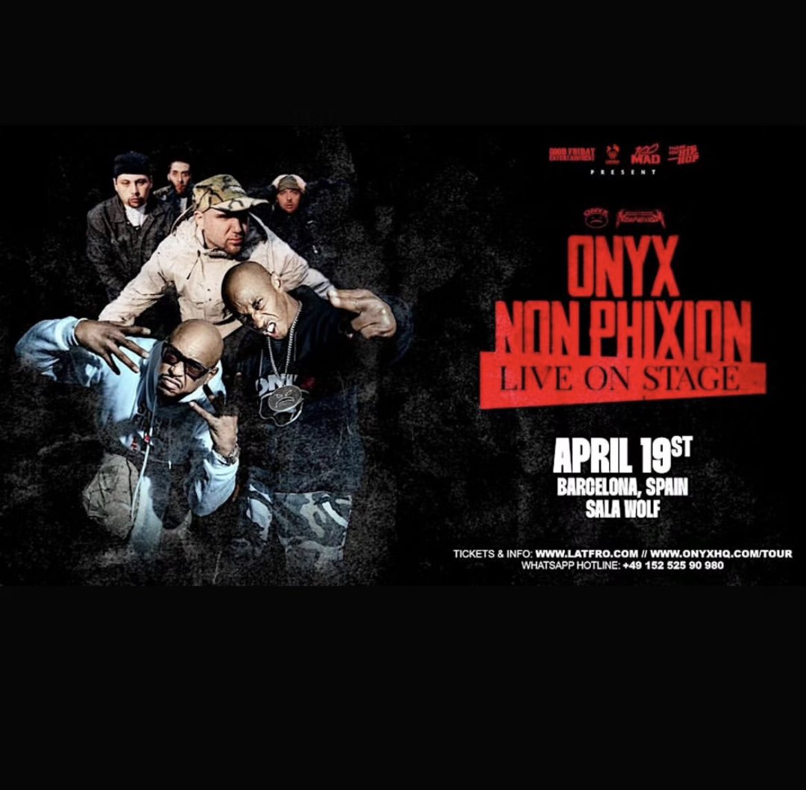 ONYX. NON PHIXION. BARCELONA 🇪🇸 FRIDAY ITS LIVE. LINK IN BIO @ONYX_HQ