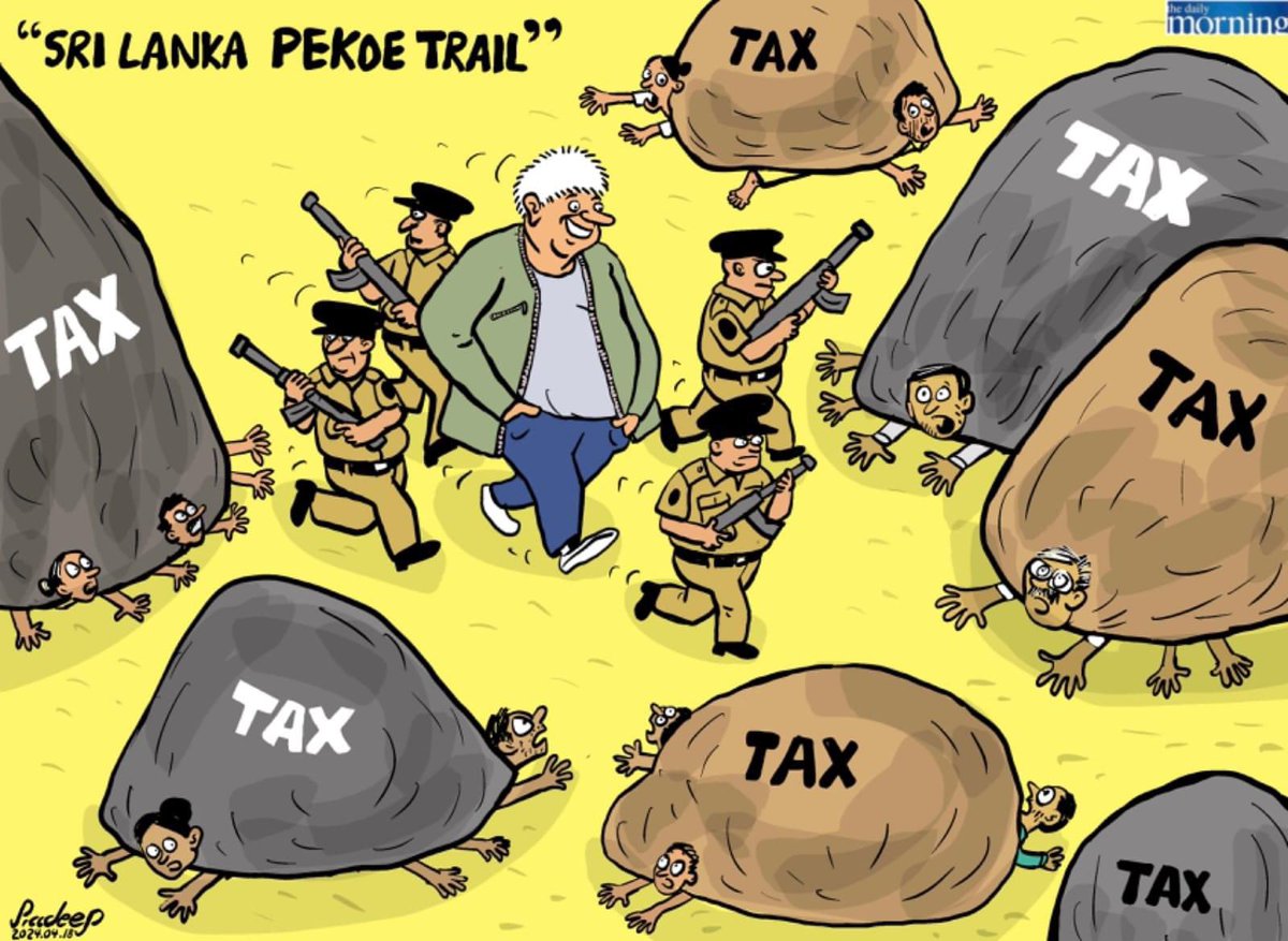 Cartoon by @RcSullan #lka #SriLanka #EconomicCrisisLK #SriLankaTourism #PekoeTrail