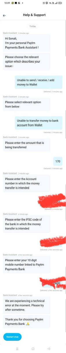 AinchwarRahul's tweet photo. @Paytmcare No wallet support my money is stolen by Paytm… @vijayshekhar snapshot attached… no one ready to support #patheticservices #thives https://t.co/s3Q7pHIbMq