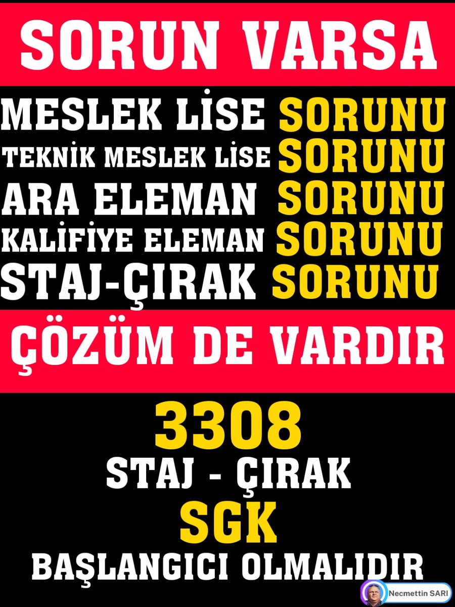 3308 Sayılı Kanun Kapsamında fiilen çalışmış sigortalıların, E-Devlet sisteminde görünen '4A Tescil Başlangıç' tarihi; 'Hizmete Başlama Tarihi' olarak kabul edilmelidir. Cumhurbaşkanımız sayın,
@RTErdogan 
@isikhanvedat
@csgbakanligi 
@TBMMGenelKurulu 
#Çöz3308iAl149Milyarı