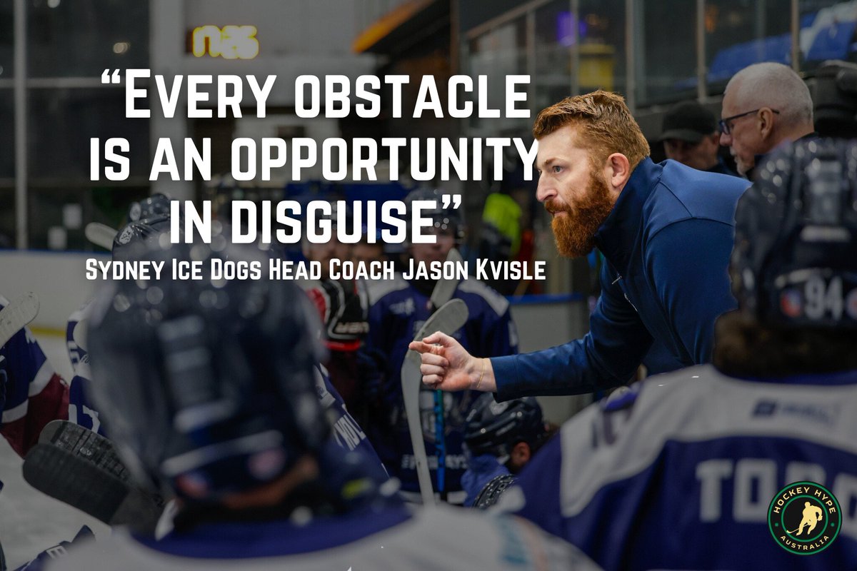 The Sydney Ice Dogs have had a lot of obstacles to start the season. Head Coach Jason Kvisle had the following message for his team:

"Every obstacle is an opportunity in disguise."

Read the full article here: hockeyhypeaustralia.com.au/2024/04/19/syd…

📸Misch Bocska
🎨@GordGoodenough