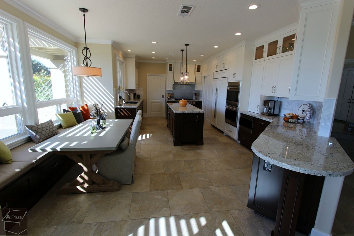 Rustic Transitional home Kitchen Remodel with Custom cabinets, granite countertops stainless steel striped hood in Yorba Linda Orange County aplushomeimprovements.com/portfolio_page… #kitchenremodel #KitchenCabinetsOrangeCounty #cabinets  #construction #customremodel #contractor #kitchencabinets