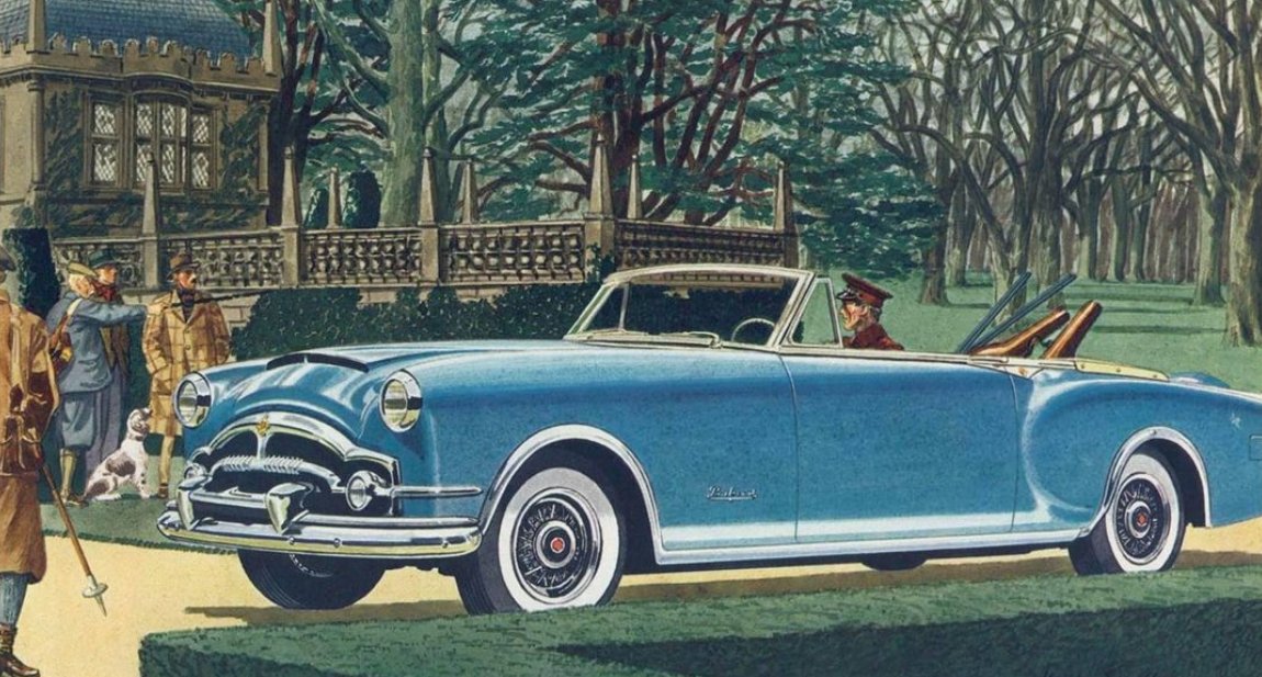 James, the immigrant, English chauffeur, couldn't understand how the US built The Bomb, but didn't understand the proper use of a shooting brake. 1953 Packard Caribbean. #hunting