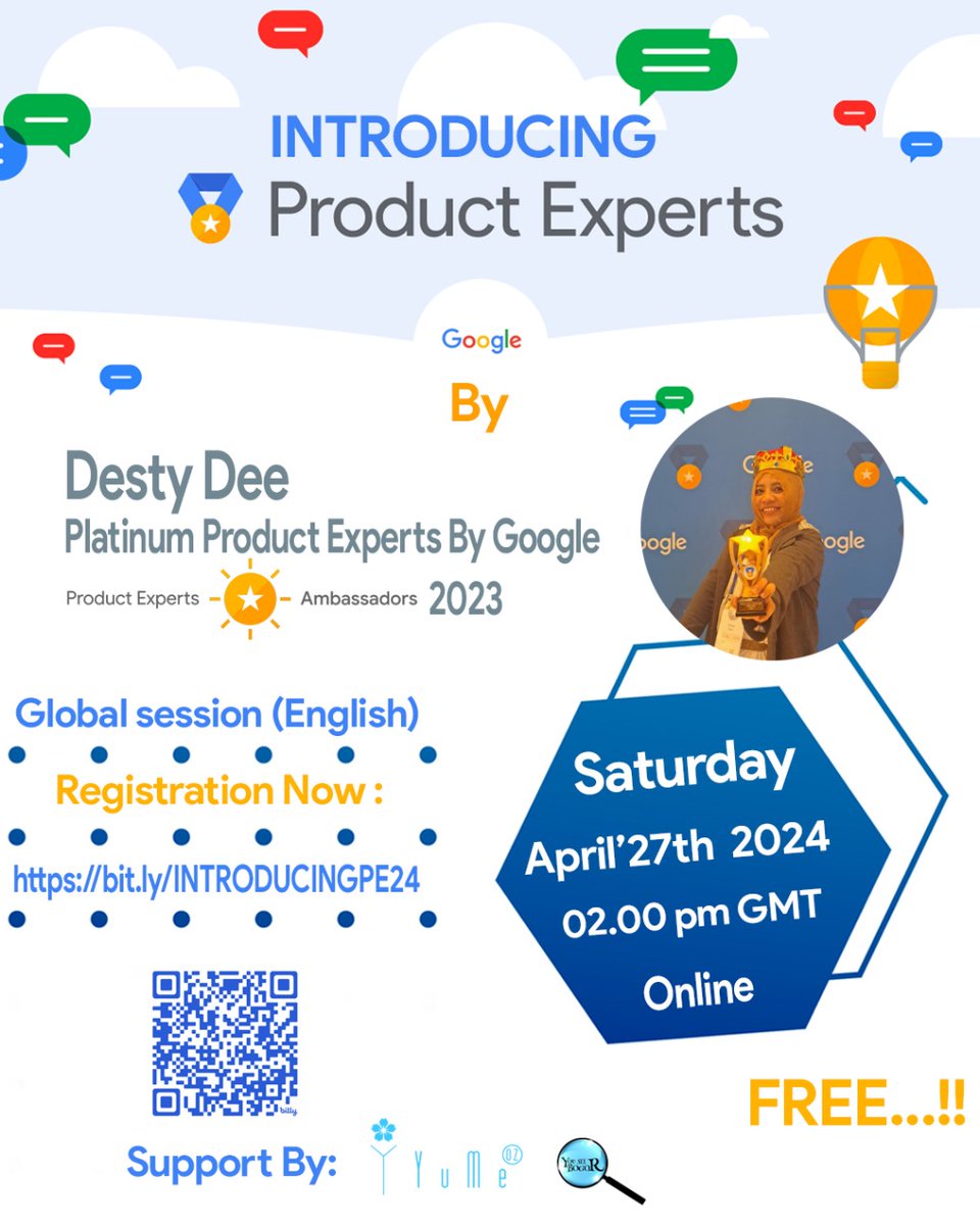 Hello friends 👋🏻 Introducing #GoogleProductExperts by Dee Batch 2! Join us to be a part of the PE Community, and get an opportunity to be invited to Google summits like me. Check my award video youtube.com/watch?v=dEgbbq… fill out the form Now! 🤩😍 bit.ly/INTRODUCINGPE24