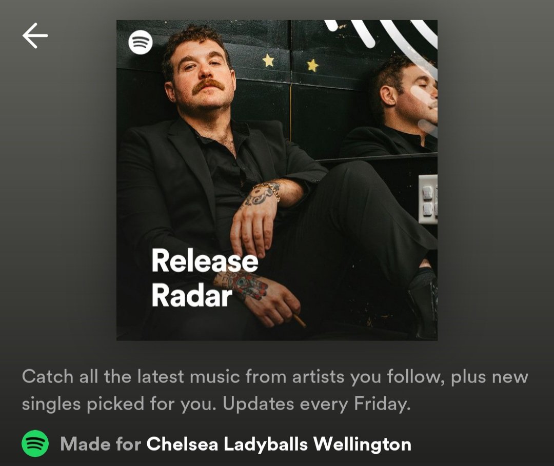 Well well well...lookiee who's reppin my release radar this fridee @NathanMBergman 👀👀👀🧡🧡🧡😂