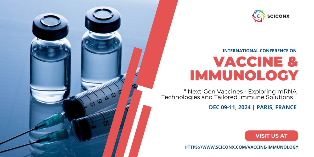 The International Conference on #VaccineImmunology will convene in Paris, France, from December 09-11, 2024.

Explore more at sciconx.com/vaccine-immuno…

#vaccine #immunology #Vaccineconference #immunologyconference #Conference2024 #research #development #MedicalConference